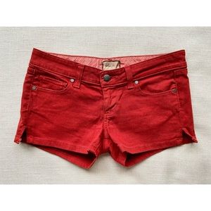 Orange Paige Denim Shorts